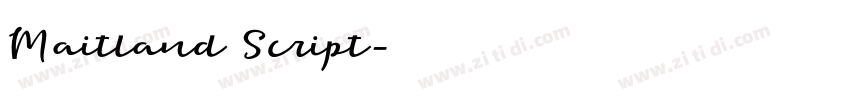 Maitland Script字体转换